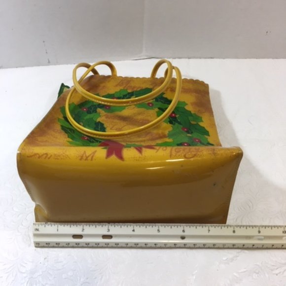 Liz Claiborne Vinyl Mini Merry Christmas Tote Bag 9x4x8 - Picture 4 of 12